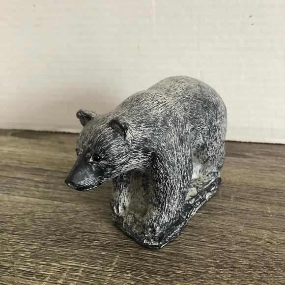Hand Carved Stone Bear - Picture 1 of 11